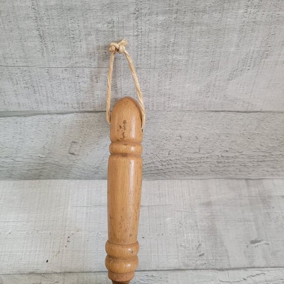 Vintage Wooden Snack Tray With Rooster Print & Hanging Handle Made In Japan - Picture 4 of 7